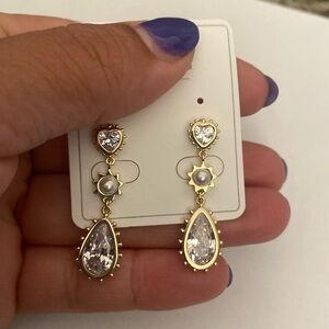 14K Gold Plated Drop Earrings